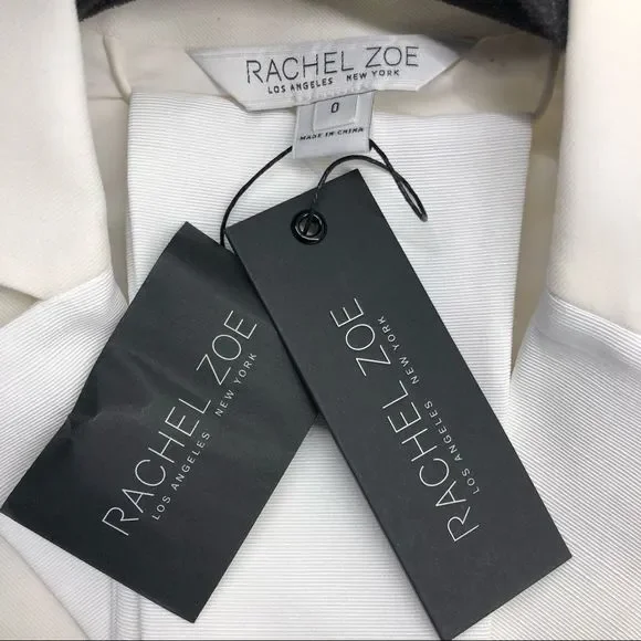 Rachel Zoe Karli Wide Leg Virgin Wool Twill Jumpsuit Sleeveless off-white/ Ecru - Picture 6 of 8